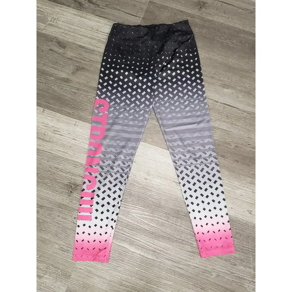 Justice Black Colorful Sprinkle Design STRONG Stretch Leggings | Size 16